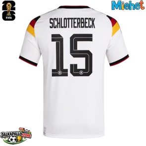 Saksa Nico Schlotterbeck #15 Kotipaita MM-kisat 2026 Lyhythihainen